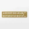 Traveler's Company - Brass Template Bookmark - Alphabet
