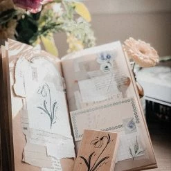 Meow Illustration - Stamp - Snowdrops