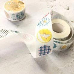 Pion - Washi Tape - Round Sticker