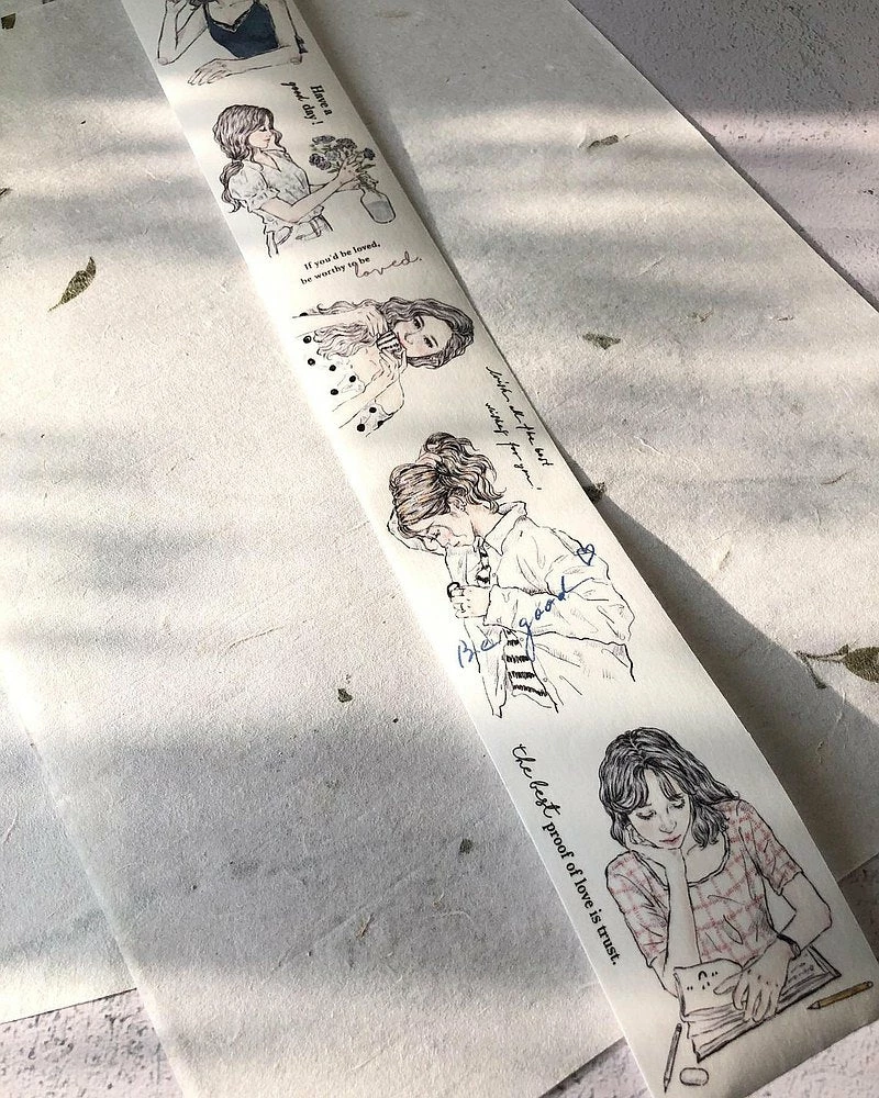 Promo ✨ Pion - Washi Tape - Sketch Girl ⌛ 7 Pion - Washi Tape - Sketch Girl