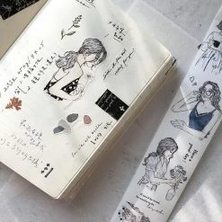 Promo ✨ Pion - Washi Tape - Sketch Girl ⌛ 14 Pion - Washi Tape - Sketch Girl