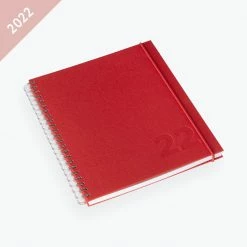 Bookbinders Design - 2022 Diary - Wire-O - Regular - Red Diaries