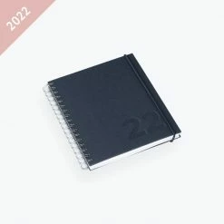 Bookbinders Design - 2022 Diary - Wire-O - Small - Smoke Blue Diaries