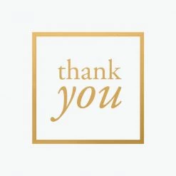 Cards Bookbinders Design - Card- Thank You - Gold