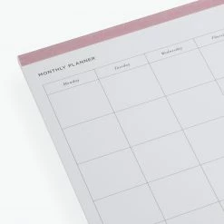 Desk Pads & To-Dos Bookbinders Design - Planner - Monthly - Dusty Pink