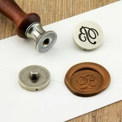 Handles & Sealing Wax Bortoletti - Bronze Initial Letter - Cursive - R