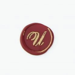 Bortoletti - Bronze Initial Letter - Cursive - U Handles & Sealing Wax