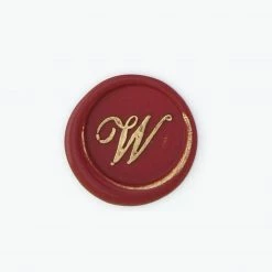 Bortoletti - Bronze Initial Letter - Cursive - W Handles & Sealing Wax