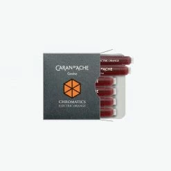 Caran D'Ache - Fountain Pen Ink - Chromatics - Cartridges - Electric Orange