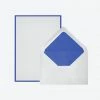 Crown Mill - Letter Set - Silver Line - A5 - White/Royal Blue (Set Of 25)
