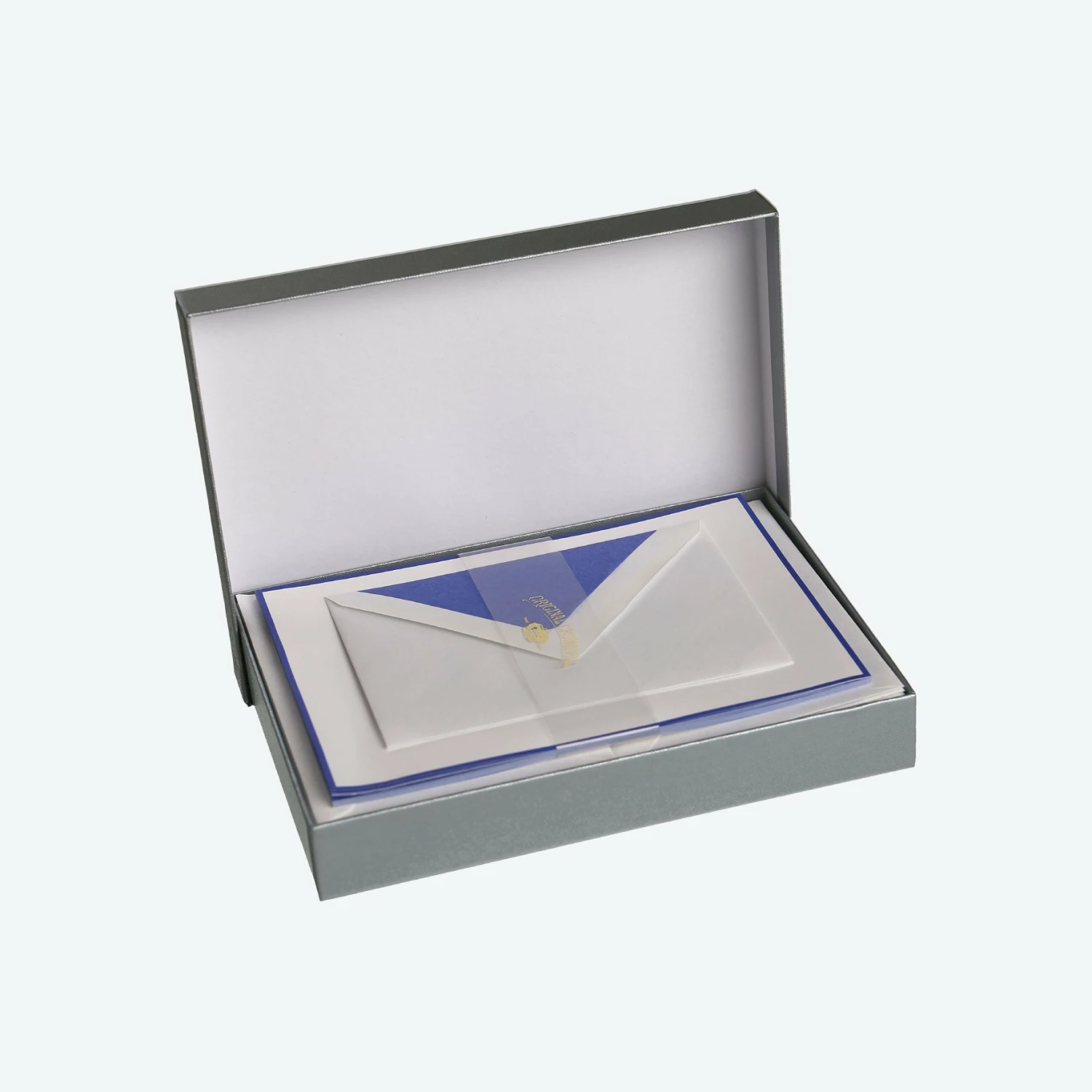 Budget π Crown Mill - Letter Set - Silver Line - A5 - White/Royal Blue (Set Of 25) π 4 Crown Mill - Letter Set - Silver Line - A5 - White/Royal Blue (Set Of 25)