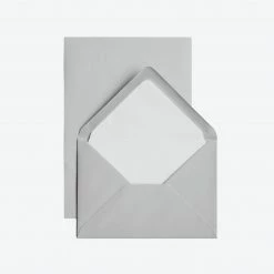 Crown Mill - Letter Set - Silver Line - A5 - Grey (Set Of 25)