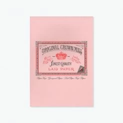 Crown Mill - Writing Pad - A5 - Pink Letter Writing Paper