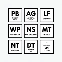 Calligraphy Inks Dr. Ph. Martin's - Calligraphy Ink - Iridescent - Black Sparkle (10R)