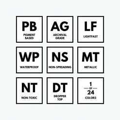 Dr. Ph. Martin's - Calligraphy Ink - Iridescent - Sequins Blue (24R) Calligraphy Inks