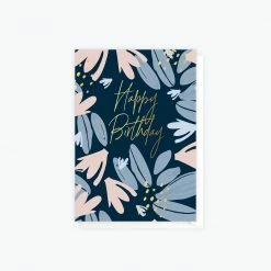 ELM Paper - Card - Birthday - Nordic Leaf Navy