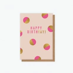ELM Paper - Card - Birthday - Birthyay Pink Spots