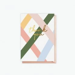ELM Paper - Card - Thank You - Thank You Stripe Colour Cards