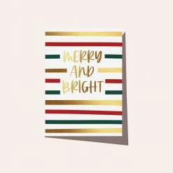 ELM Paper - Card - Birthday - Marry And Bright Stripe Cards