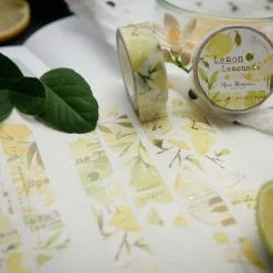 Meow Illustration - Washi Tape - Lemon Lemonade