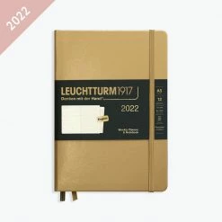 Leuchtturm 1917 Leuchtturm1917 - 2022 Diary - Weekly Notebook - A5 - Gold (Hard)