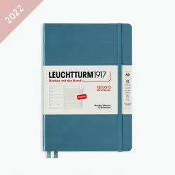 Leuchtturm 1917 Diaries Leuchtturm1917 - 2022 Diary - Weekly Notebook - A5 - Stone Blue (Hard)