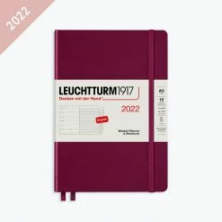Leuchtturm 1917 Leuchtturm1917 - 2022 Diary - Weekly Notebook - A5 - Port Red (Hard) Diaries