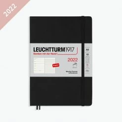 Leuchtturm 1917 Diaries Leuchtturm1917 - 2022 Diary - Weekly Notebook - A5 - Black (Soft)