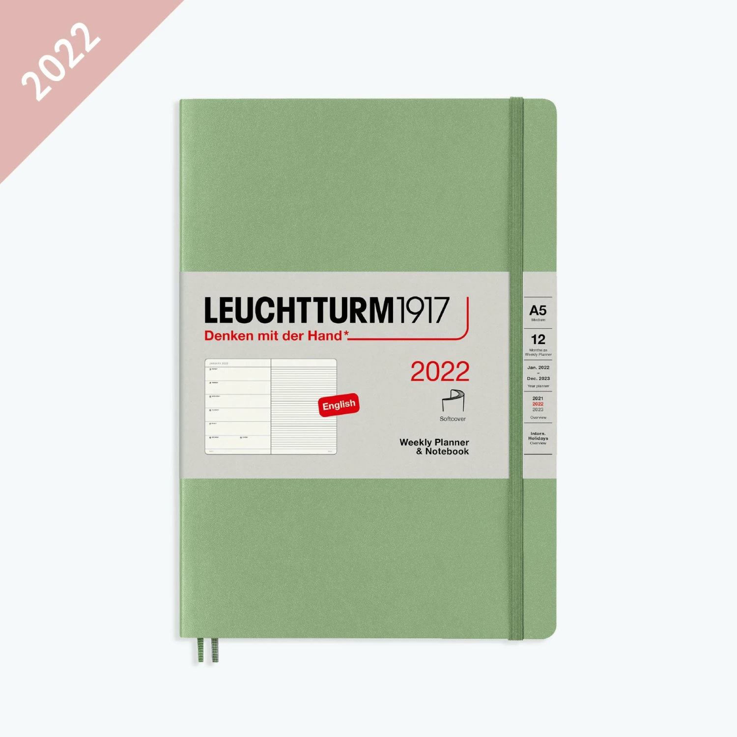 Best Pirce π Leuchtturm 1917 Leuchtturm1917 - 2022 Diary - Weekly Notebook - A5 - Sage (Soft) Diaries π 3 Leuchtturm 1917 Leuchtturm1917 - 2022 Diary - Weekly Notebook - A5 - Sage (Soft) Diaries