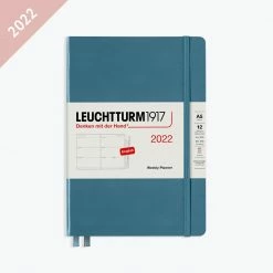 Leuchtturm 1917 Diaries Leuchtturm1917 - 2022 Diary - Weekly Planner - A5 - Stone Blue (Hard)