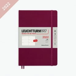 Leuchtturm 1917 Diaries Leuchtturm1917 - 2022 Diary - Weekly Planner - A5 - Port Red (Soft)