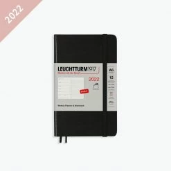 Leuchtturm 1917 Leuchtturm1917 - 2022 Diary - Weekly Notebook - A6 - Black (Soft)