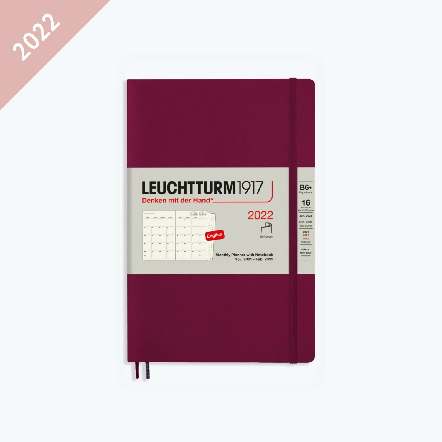 Best Pirce 🧨 Leuchtturm 1917 Leuchtturm1917 - 2022 Diary - Monthly Notebook - B6 - Port Red ❤️ 3 Leuchtturm 1917 Leuchtturm1917 - 2022 Diary - Monthly Notebook - B6 - Port Red