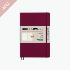Leuchtturm 1917 Leuchtturm1917 - 2022 Diary - Weekly Notebook - B6+ - Port Red Diaries