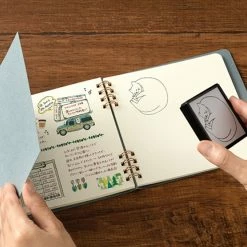 Midori - Notebook - Stamp Series - Blue Notebooks