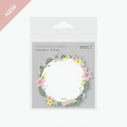 Midori - Notepad - Sticky Notes - Die-Cut - Wreath