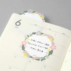 Midori - Notepad - Sticky Notes - Die-Cut - Wreath