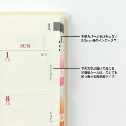 Midori JP Midori - Planner Sticker - Index Labels - Pattern - Colour
