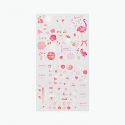 Midori JP Midori - Planner Sticker - Seal Collection - Pink Planner Stickers