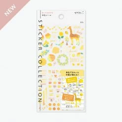 Midori JP Midori - Planner Sticker - Seal Collection - Yellow Planner Stickers