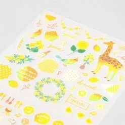 Midori JP Midori - Planner Sticker - Seal Collection - Yellow Planner Stickers