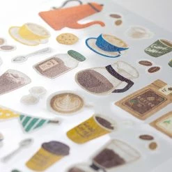 Midori JP Planner Stickers Midori - Sticker Seal - Sticker Marché - Coffee