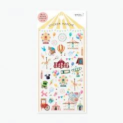 Midori JP Midori - Sticker Seal - Sticker Marché - Amusement Park Planner Stickers
