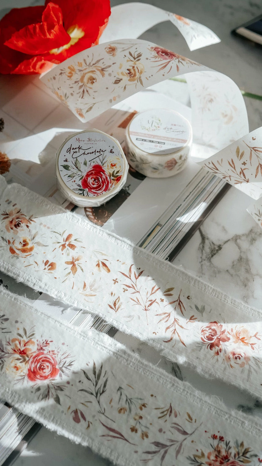 Coupon π― Meow Illustration - Washi Tape - Dark Chocolate β€οΈ 3 Meow Illustration - Washi Tape - Dark Chocolate