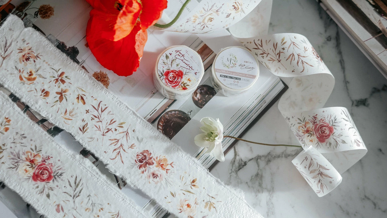 Coupon π― Meow Illustration - Washi Tape - Dark Chocolate β€οΈ 8 Meow Illustration - Washi Tape - Dark Chocolate