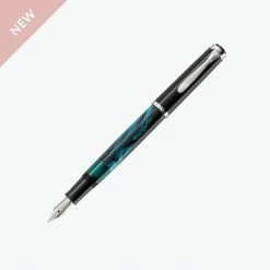 Pelikan - Classic M205 Fountain Pen - Petrol-Marbled (Limited Edition)