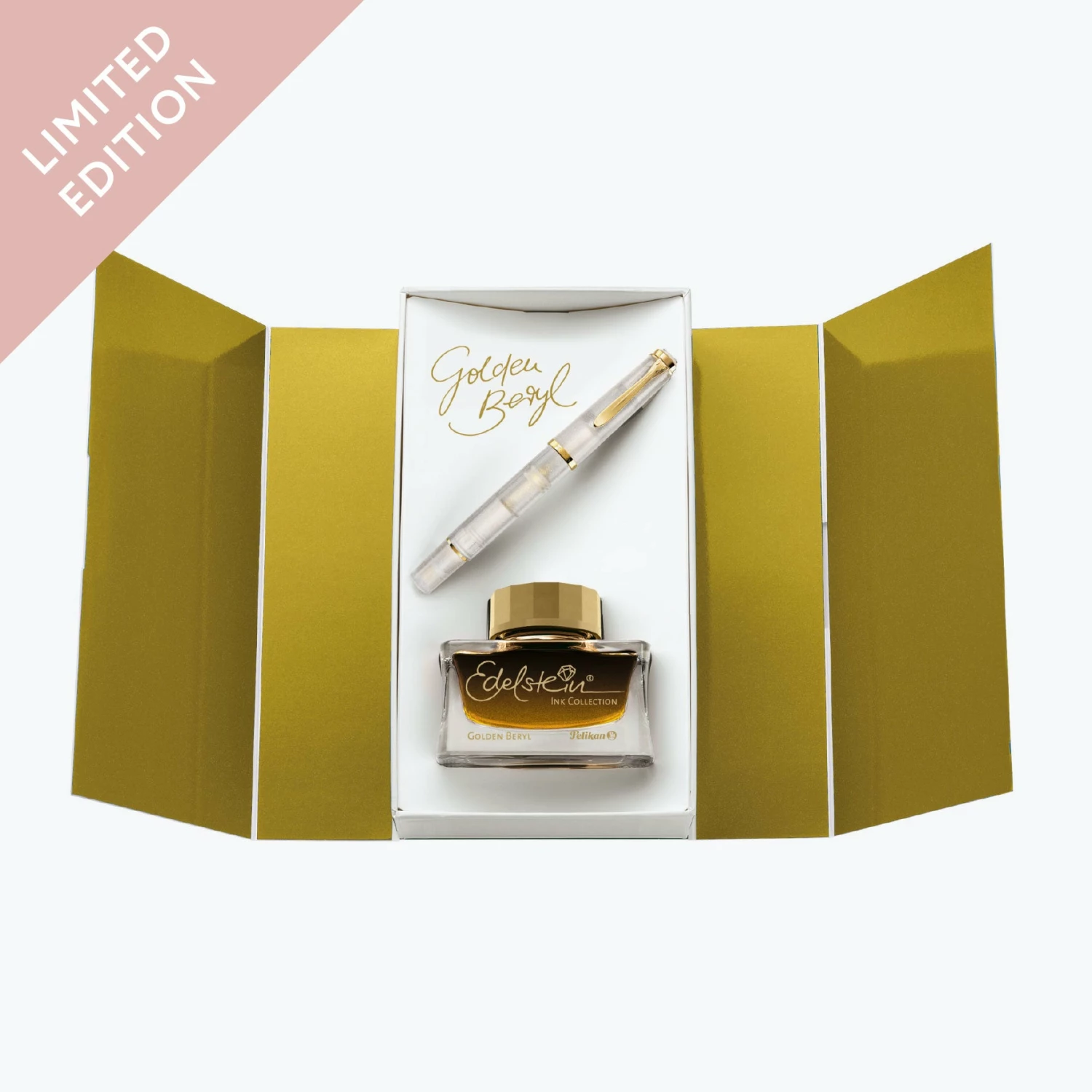 Cheapest 🔔 Fountain Pens Pelikan - Fountain Pen Set - Classic M200 - Golden Beryl ⭐ 3 Fountain Pens Pelikan - Fountain Pen Set - Classic M200 - Golden Beryl