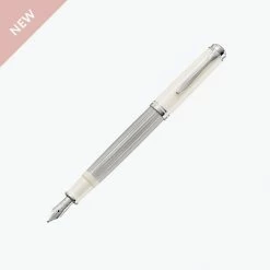 Pelikan - Souverän M405 Fountain Pen - Silver-White Fountain Pens
