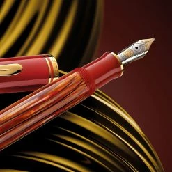 Fountain Pens Pelikan - Souverän M600 Fountain Pen - Tortoiseshell Red (Limited Edition)