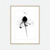 Toril Baekmark - Fine Art Prints - Black Flowers No.3 Gifts Under $100